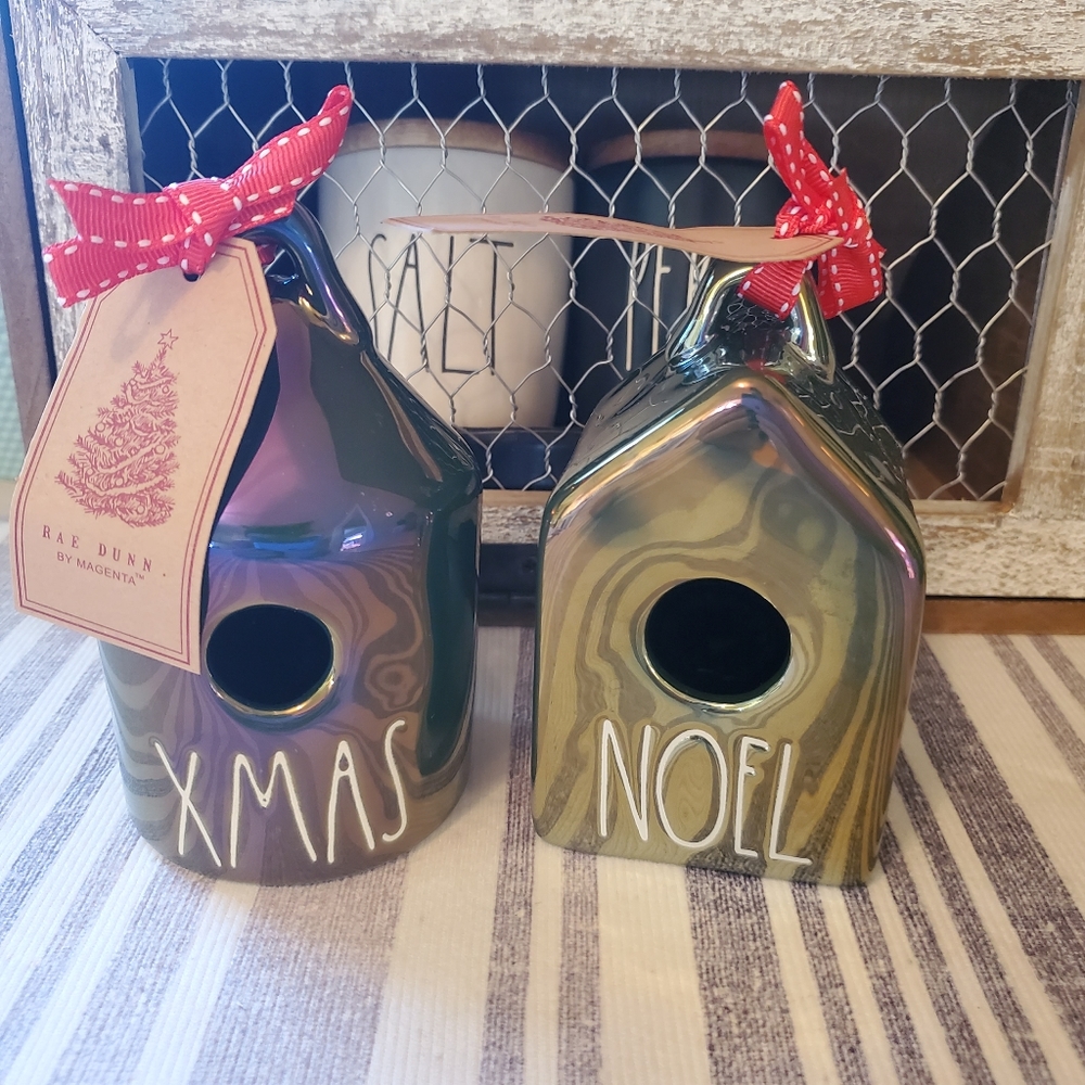Rae dunn mini Christmas birdhouses